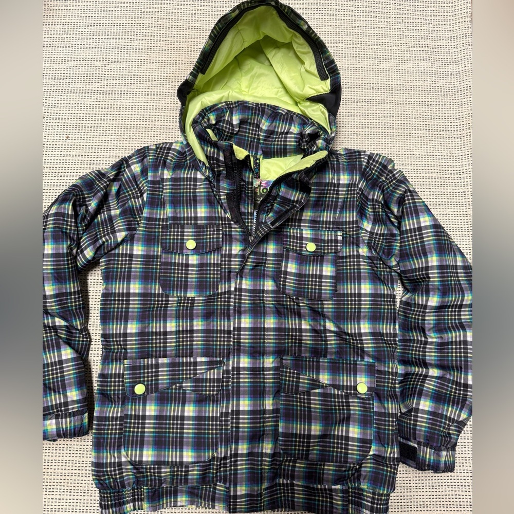 Burton Girls Snowboard Winter Plaid Jacket